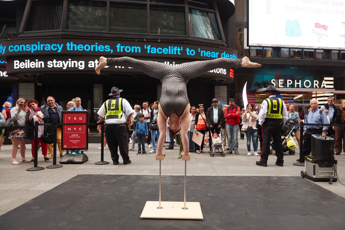 CrossroadsTSq's tweet photo. See spectacular stunts on the Broadway Plaza between 43rd &amp; 44th Sts on your way home as @TheMuseBrooklyn will be performing as part of TSQ • NYC from 4pm to 6pm! Learn more at https://t.co/R7wnuSSD4x. #LiveTSq https://t.co/1RScx5qKR8