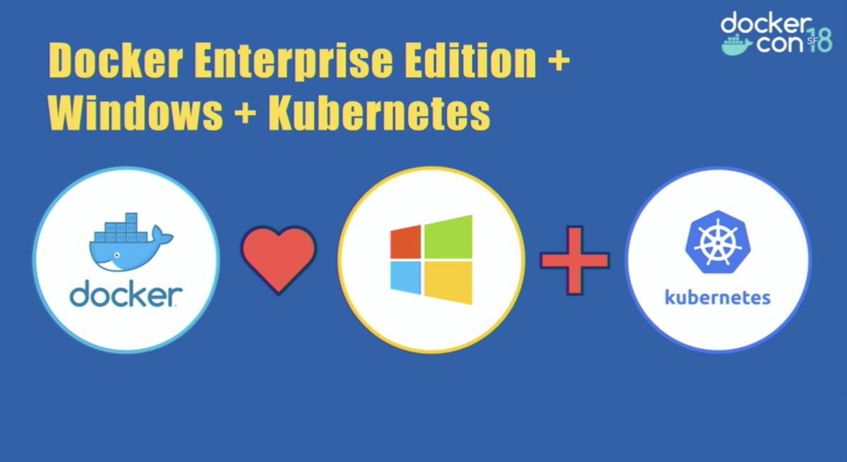 DavWilliams's tweet image. Great news. @scottcjohnston and @erinchapple announce even more collaboration to bring Windows server application deployments on #Kubernetes to the #DockerEE platform. No Windows app left behind!