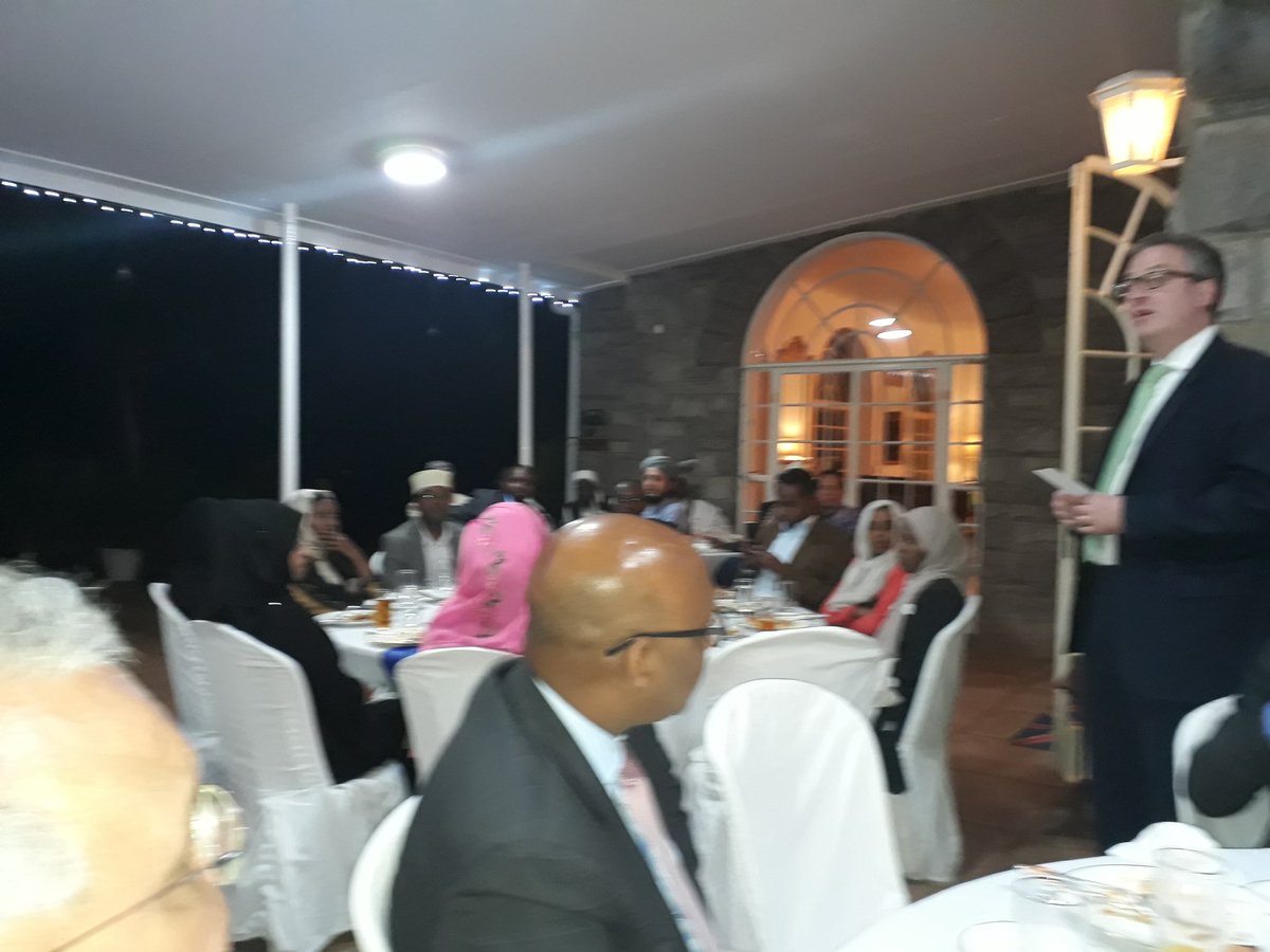 simba_guleid's tweet photo. Enjoyed iftar at the residence of UK high commissioner @HCNicHailey it was a wonderful gesture to invite all those people of different faith  @AdanMohamedCS https://t.co/KvAywulyei