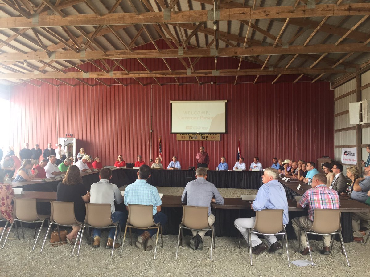 It's great to have Gov. <a href="/mikeparson/">Mike Parson</a> in my home town talking about agriculture and it's importance to all of Missouri. #mogov #Moleg