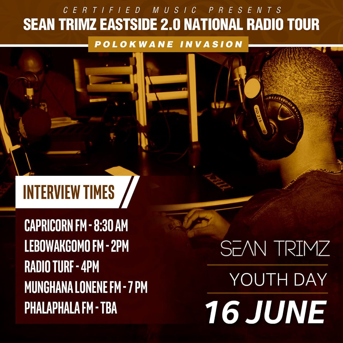 SeanTrimz's tweet image. POLOKWANE get at me!!!! 
I'm pulling up on y'all this weekend 🔥🔥🔥

Eastside 2.0 out now 🔥🔥 available on all digital platforms and audiomack 🎧💽

Stream on Spotify: 
open.spotify.com/album/15T3gkls…