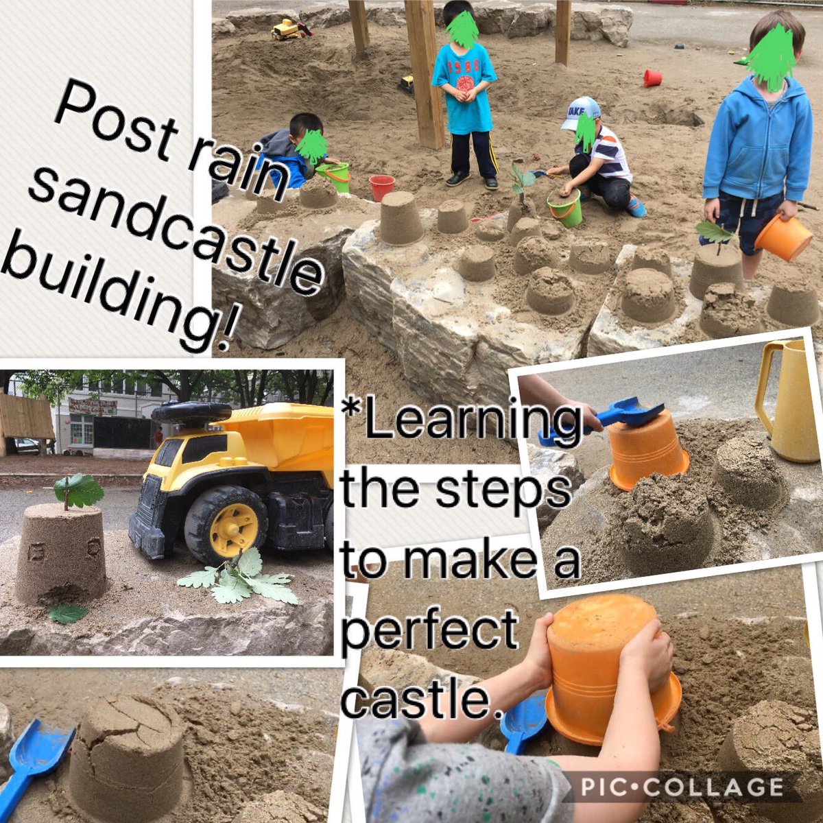FionaCopley's tweet photo. Is there anything more fun than wet sand?!? Students noticed the tops of their castles were crumbling so we practiced new techniques. https://t.co/tYECJTsqaq