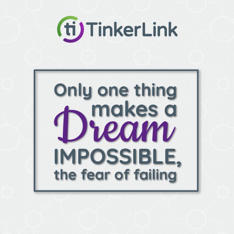 tinkerlink's tweet photo. Work hard for every dream and eventually the fear of failing will be gone.
#TinkerQuote #TinkerLink #MobileApp #Mexico https://t.co/PEXZhQbxQQ