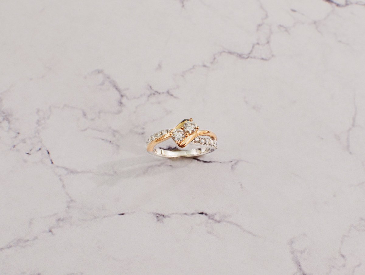 DiamondDeeLite's tweet image. You &amp;amp; me style ring because two diamonds are better than one. #twostonering #Engagementring #Diamonddeelite