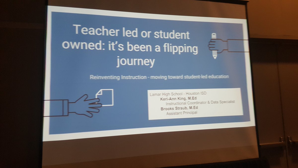 MsKingSci's tweet photo. Getting ready to present the story of Lamar and our instructional mission! #TASSP https://t.co/5m3U0853Ea