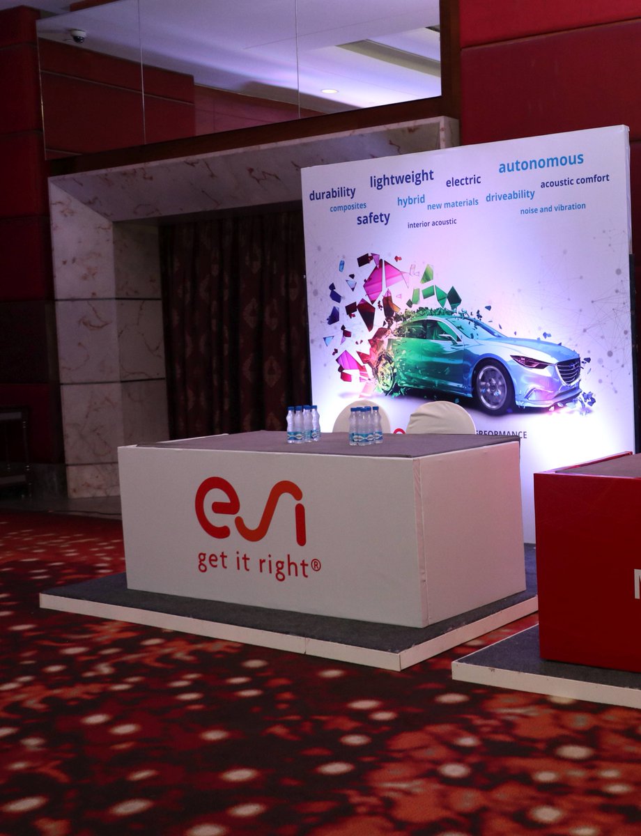 anmsg's tweet photo. At Simulation and Testing Congress. Refreshing Booth setup, Great Panelists and Lively Discussions. Can Serviceability be ignored while simulation? Can testing, post-sales service data co-exist with Simulation, Hybrid Twin so to say? @ESIgroup @ESIGroup_India https://t.co/H38LJcrbEF