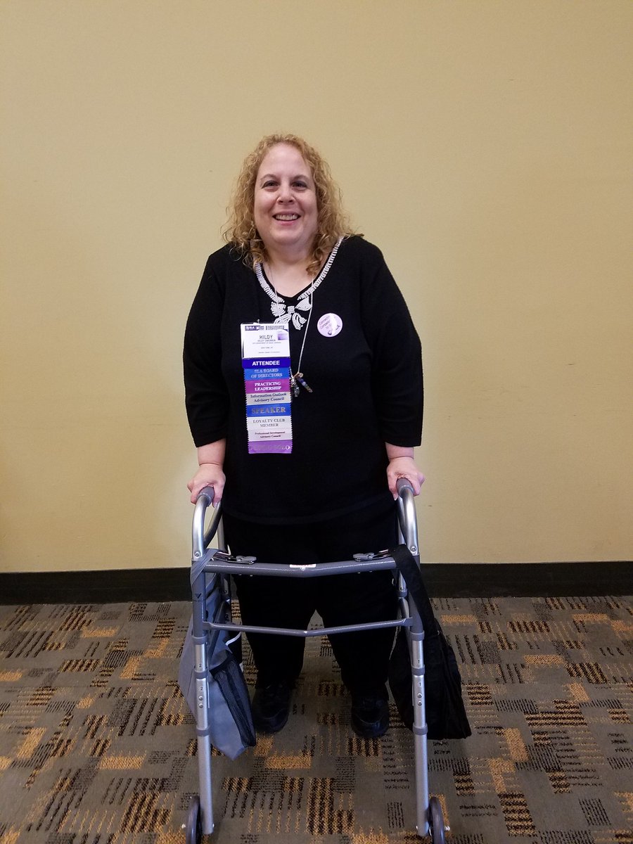 HildySoloLib's tweet photo. People with disabilities can be successful, too and even serve on the SLA Board! Thanks, #SLA2018 #slahq #SLAers! https://t.co/sWSgM5kYEO