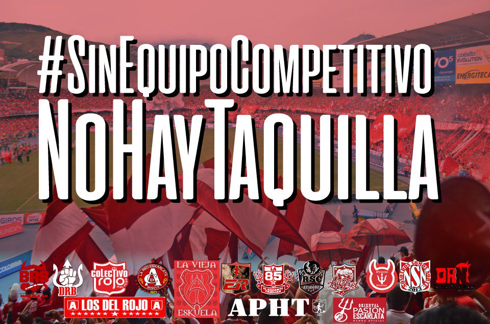 SurRoldanillo's tweet photo. Respeten la hinchada

Presidente bobalicon + técnicos inexpertos+ jugadores de a peso= Pascual vacio.
@BRS_COL

#SinEquipoCompetitivoNoHayTaquilla
#SinEquipoCompetitivoNoHayTaquilla https://t.co/uWYxq2lesV