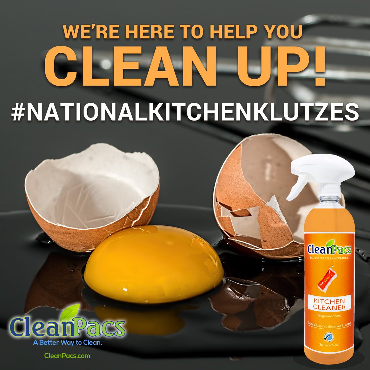 CleanPacs's tweet image. Here is to those who try to cook and be master chef’s in the kitchen, but are master klutzes instead. Today is your day. we salute you! #NationalKitchenKlutzes #kitchendisasters #kitchencleanup #cleanpacs