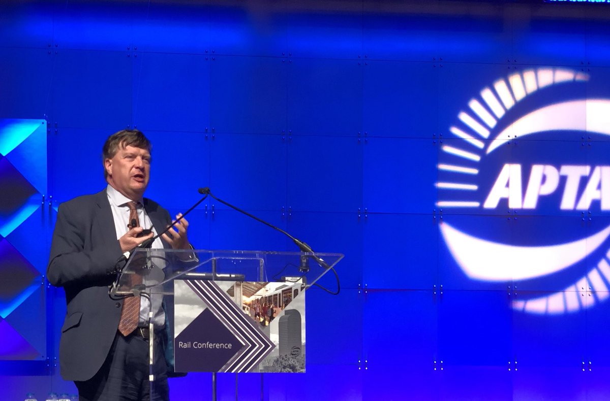 RTDGMCEO's tweet photo. Learning from Europe at closing session #APTArail18, Kevin Quinn, Keir Fitch, Carlo Borghini. Thank you APTA and attendees for visiting Denver. https://t.co/ctccs1z4Jg