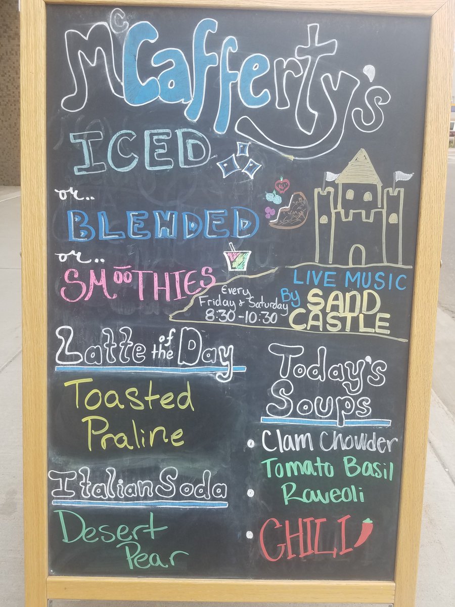 Summer or Fall or Whatever-This-Weather-Is soups: Clam Chowder, Tomato Basil w/Raviolini, or Amazing CHILI!