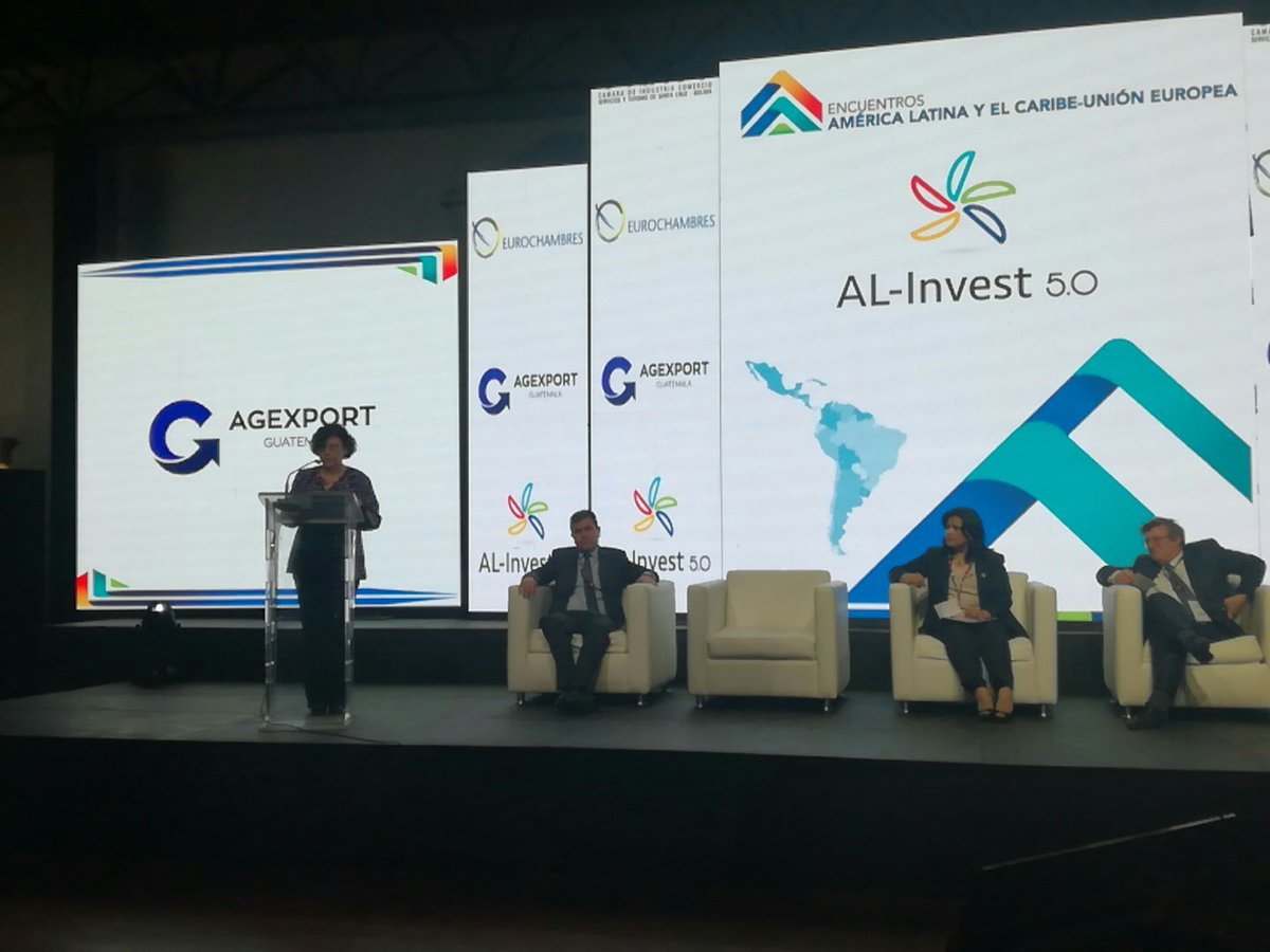 #EncuentroAnual2018 en su quinta edición, una herramienta muy valiosa par apoya a mipymes y fortalecer su competitividad e incremento de sus oportunidades para beneficiar el comercio a mivel nacional e internacional palabras de Vicepresidente de <a href="/AGEXPORTGT/">AGEXPORT</a>