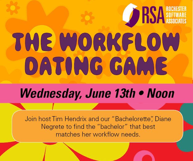 Roc_Softw_Assoc's tweet photo. If you are at #IPMA today check out our lunch session - The Workflow Dating Game! #IPMA2018 #IPMACA https://t.co/jow3L99i7X