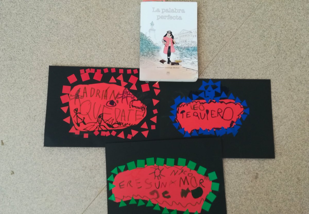 caracolaMon's tweet photo. Leer "La Palabra perfecta" de @antoniodmunoz inspira para enseñar. "¿Cuál es tu palabra favorita en el cole?", les pregunto. "Quédate" "Eres un amor" o "Te quiero" son algunas de ellas. Palabras perfectas para definir a 5añosB en @pdielencinar @BElencinar https://t.co/zrPiflTgUu