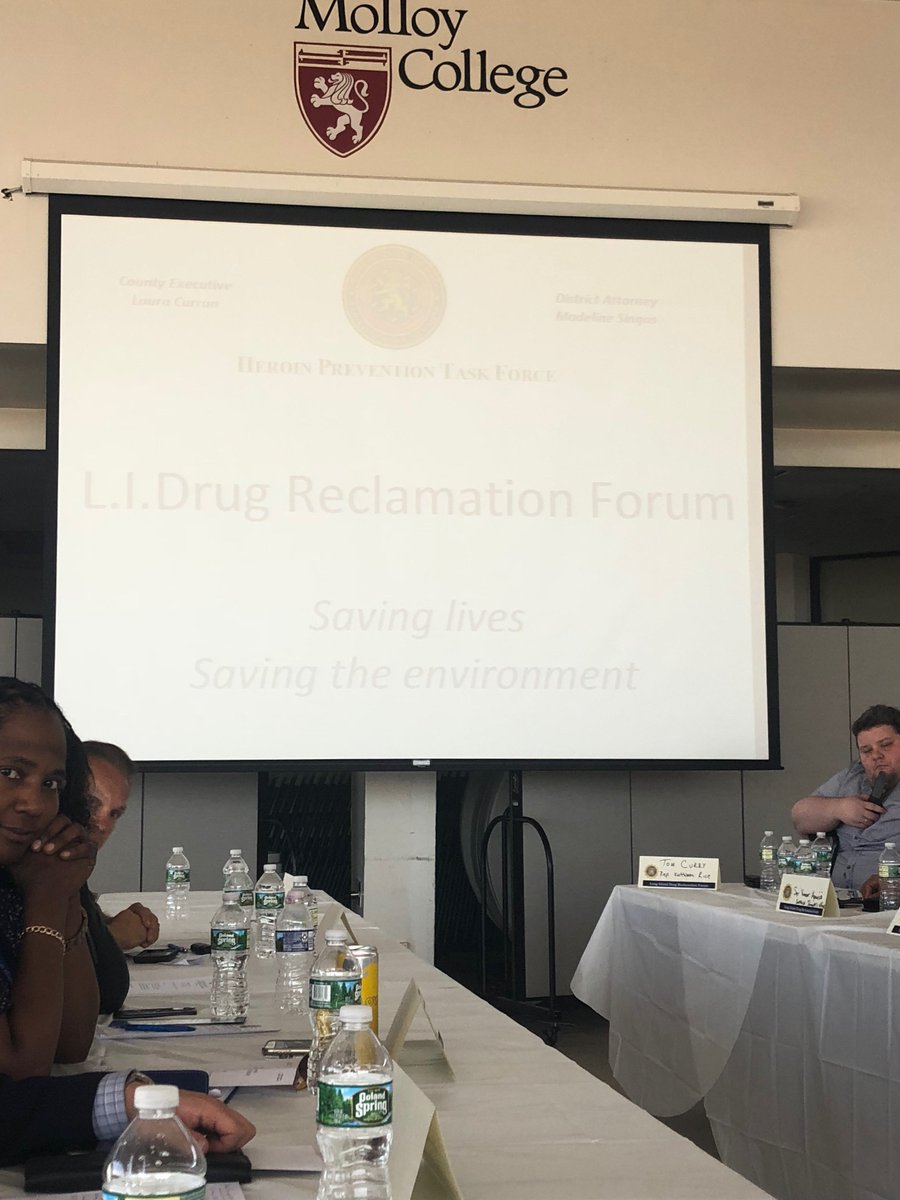 1lifenpt's tweet photo. @NPTDATF 's Project Coordinator and @1lifenpt co-president participated in the L.I. Drug Reclamation Forum. There they discussed how to protect our community members and the environment via safe medication reclamation methods. Great work team! https://t.co/Egxpo12tcB