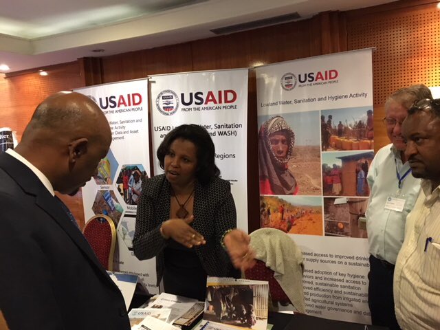 tigistkm's tweet photo. Sharing the USAID Lowland WASH activity with Water, Irrigation & Electricity Minister Dr. Sileshi and
State Minister Negash Wagesho yesterday at the 9th Multi Sectoral Forum. #MSF9 #WASH #USAIDLowlandWash https://t.co/toKf7e9GPG