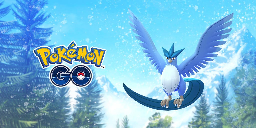 PokemonGoApp's tweet photo. Trainers, did you know? When Articuno flaps its wings, it can freeze surrounding moisture in the air, causing snow to fall. Don’t catch cold while trying to capture your very own Ice- and Flying-type Legendary Pokémon! https://t.co/XAnJ26B19w