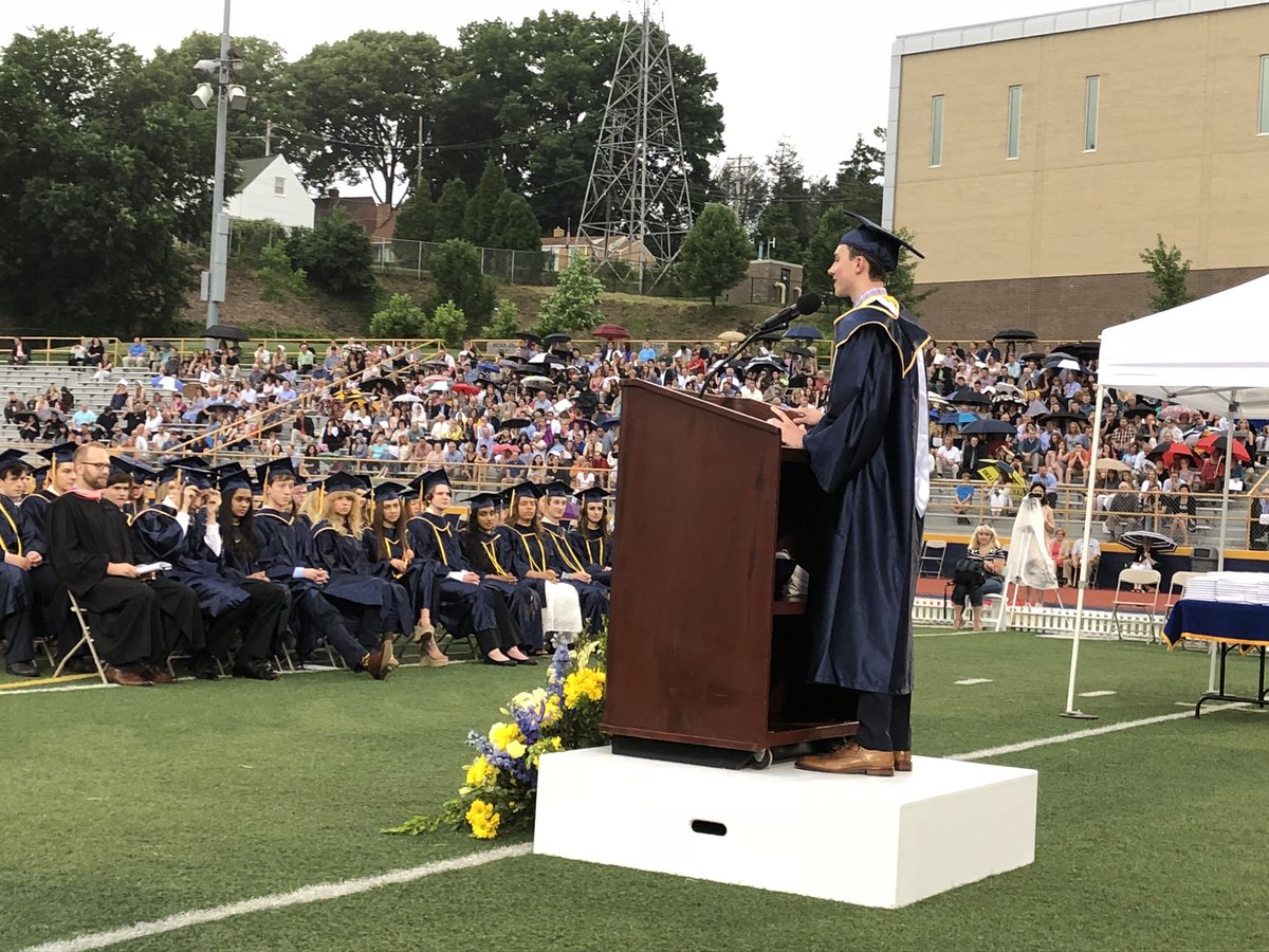 MTLSD's tweet photo. As our Commencement Speaker Will Buerger, we need to take a breath, enjoy the moment (and the rain) and smile! Best advice ever! https://t.co/bOjty02xeH