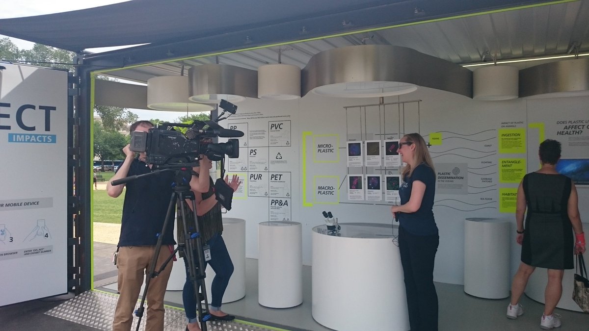 OPlasticsLab's tweet photo. Katie from @OceanLeadership was giving a great interview for @cgtnamerica today. She talked about here experience to volunteer for OPL. Great job Katie! 
#OceanPlasticsLabDC https://t.co/3618xMQoTD