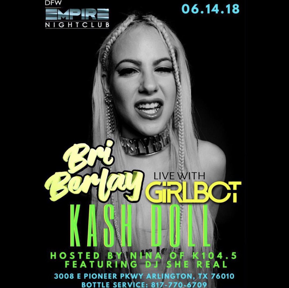 lacedpics's tweet photo. Who’s coming⁉️🔞❤️ @kashdoll 🎀🛍 @BriBerlay💡✨💫 tomorrow night @clubempire_ Empire Nightclub10pm 3008 E. Poineer, Arlington, TX #LACEDPhotography | #LACEDTV #Arlington #Dallas #FortWorth #TEXAS #NightLife #Photoshoot #KashDoll #BriBerlay #RapShit #GetWithTheShit https://t.co/4Zreg5N8eE