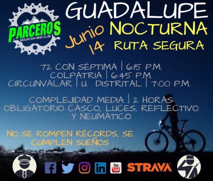 parcerosmtb's tweet image. 📣Mañana #NocturnaParcerosMTB al Cerro de #Guadalupe No olviden sus elementos de protección personal 🌄 Puntos de Encuentro: 72 con Séptima 1️⃣8️⃣:1️⃣5️⃣ #Colpatria 1️⃣8️⃣:4️⃣5️⃣ U. Distrital 1️⃣9️⃣:0️⃣0️⃣ 🚴🏼‍♀️🚴🏼‍♂️ #ParcerosMTB