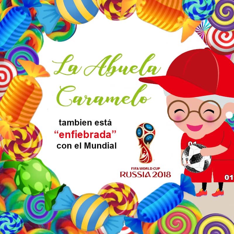 AZCommsPR's tweet photo. Ya la Abuela Caramelo preparada esperando el Mundial!!! https://t.co/16rHyV4PTr