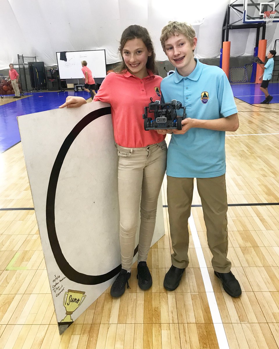 aberdeenhallPS's tweet image. Behold the Grade 7 ADST Sumo Robot Wars 2018 Champions! #aberdeenhall #applieddesign