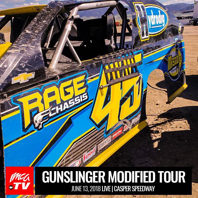 LIVE TONIGHT! IMCA Modified Gunslinger Tour from Casper Speedway in Casper, Wyoming 6/13/18. Can’t make it to the track? Watch Live on imca.tv with a Monthly or Yearly Pass. SHOWTIME 8:00 PM Central.