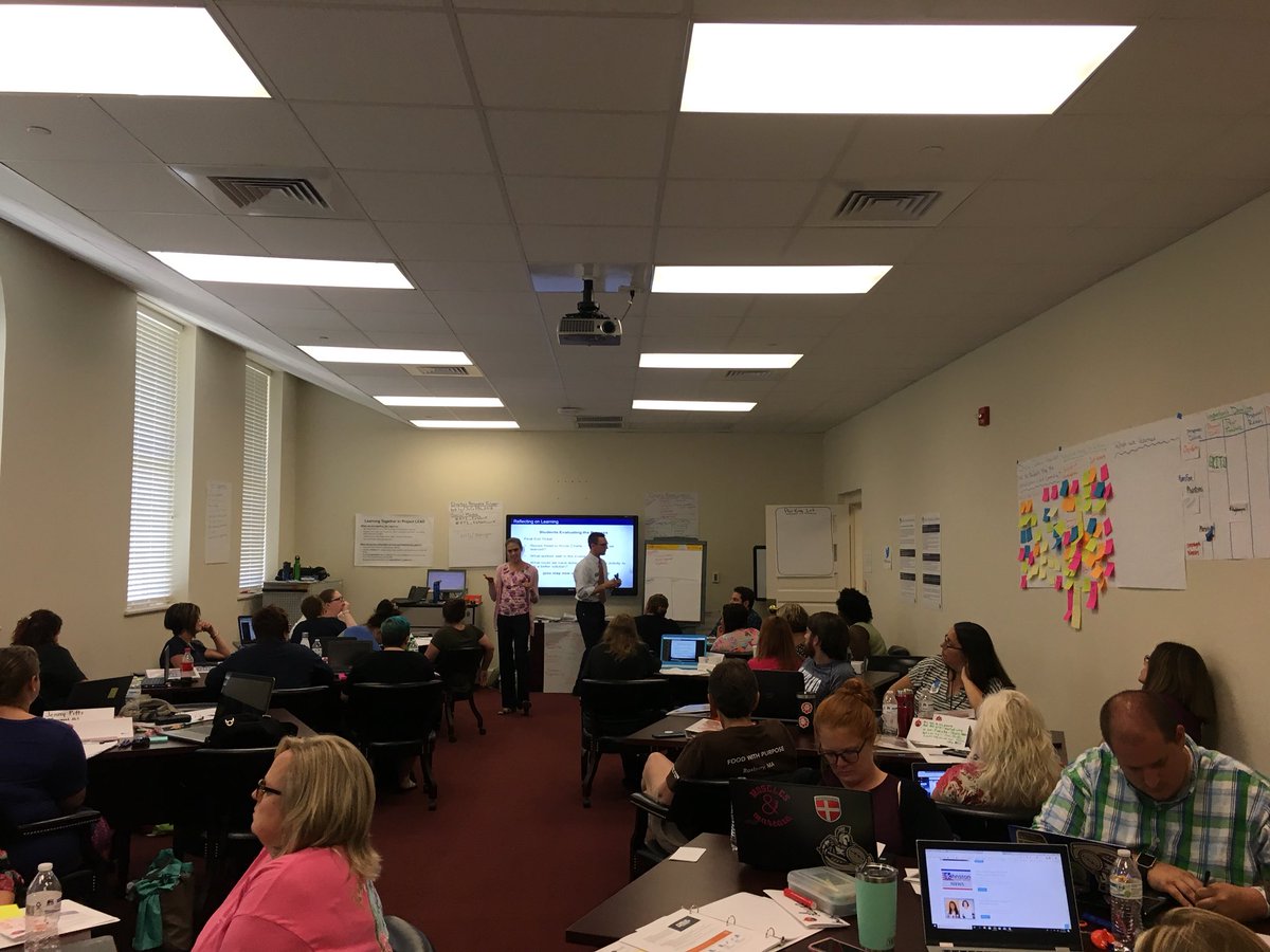 Middle and High School Ts discussing #PBL with <a href="/RTI_Intl/">RTI International</a>! Cohort 2 is in full swing! #joco2020