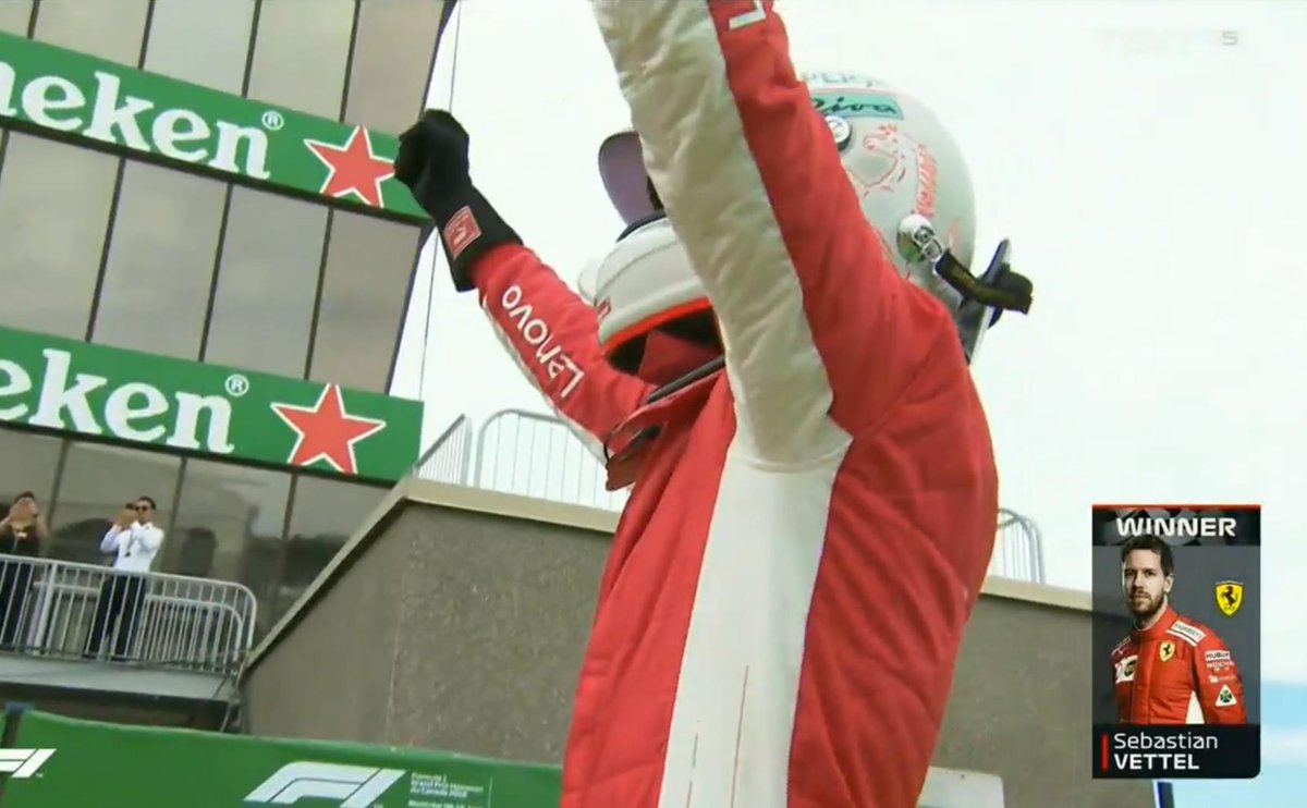 Mtl_GrandPrix's tweet photo. Flawless win for #sebastianvettel and @scuderiaferrari taking home the victory at the Canadian Grand Prix 2018 in Montreal!!

#montrealgrandprix #grandprix #formulaone #formula1 #canada #sebastianvettel #vettel #scuderiaferrari #ferrari #f1 #race #montreal #grandprixcanada https://t.co/5hMgD1IPKa