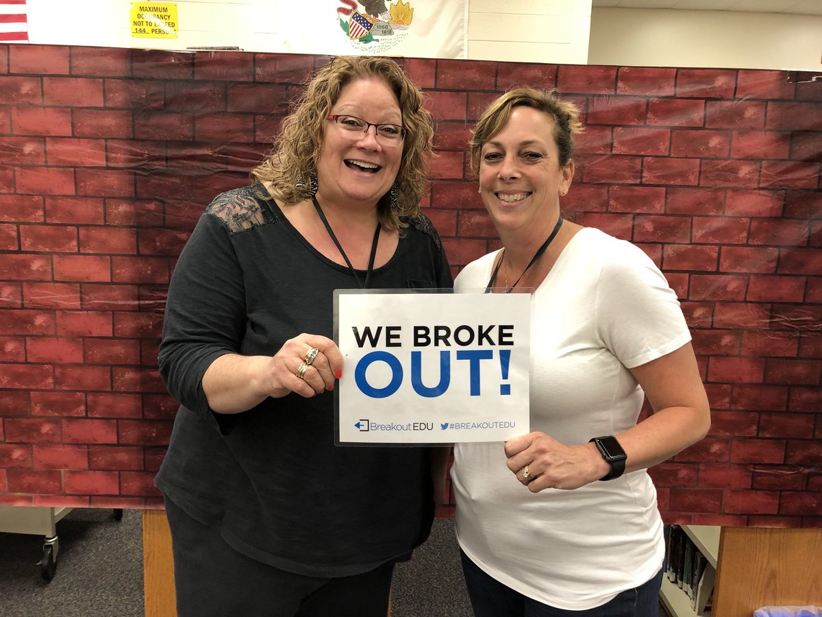 DubinCindy's tweet photo. Everyone’s breaking out!! #BreakoutEDU #D93innovates #summertech2018 @RobinJonesHLS @mcgratc @MrsCurran93 https://t.co/tsLIusp9FL