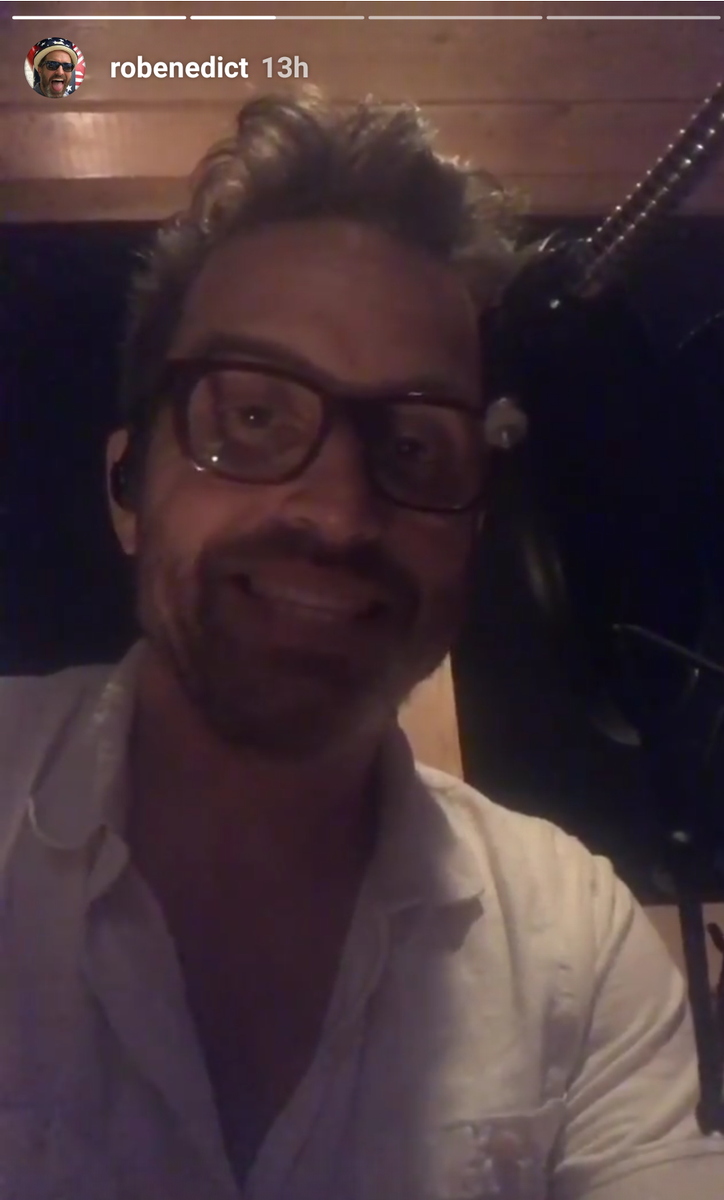 A smiley @RobBenedict back in the studio! @LoudenSwain1 Acoustic album in production! Yazzzzz! 💖💖 Can't wait boys!! @Billy_Moran @BorjaBorja1 @Innocuous_Flop @SoliloquyWriter @DonnaY1legwondr @SwainerSam @nursrose3 @GRITSSPNFAM1