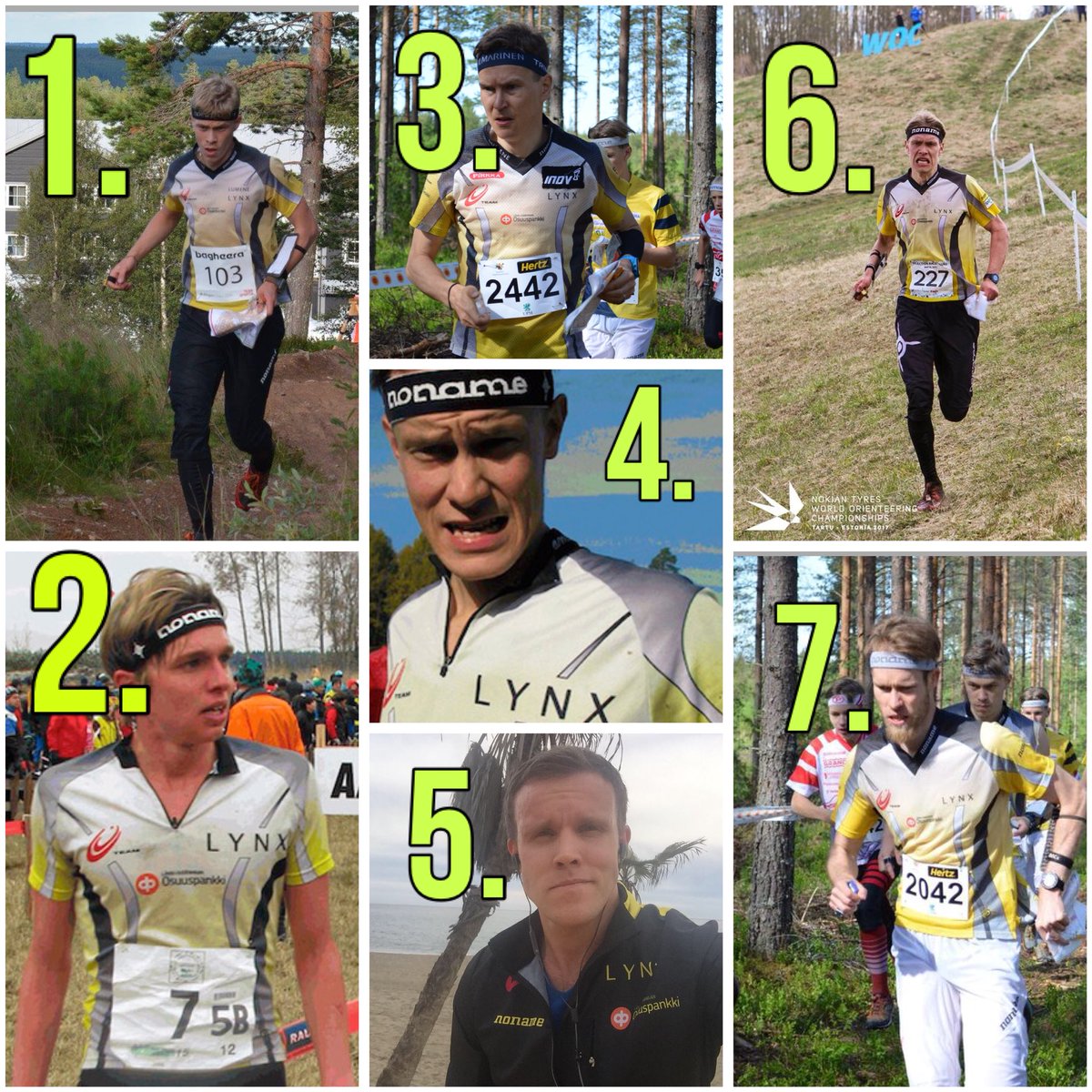 lynxsuunnistus's tweet photo. Jukolan viestissä Lynxillä peräti kuusi joukkuetta mukana. Ykkösessä juoksevat Antti-Pekka Leskinen, Niklas Saramäki, Antti Parjanne, Aleksi Leskinen, Juha-Matti Huhtanen, Aapo Leskinen ja Janne Mänkärlä.🗺🏃‍♂️ #lahtihollolajukola #jukola2018 #jussit #lynxsuunnistus https://t.co/ossYI58nJP