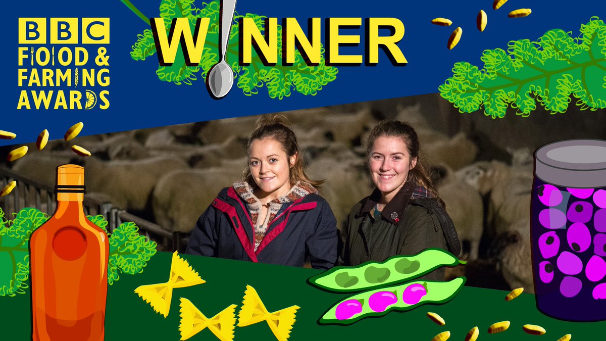 BBCFoodProg's tweet photo. Next up, the @BBCCountryfile FARMING HERO AWARD at the #BBCFoodAwards, and the winners are the incredible AIMEE &amp; KIRSTY BUDGEN for taking over their dad’s farm at a very difficult time. Thanks to judges @charlottebsmith @AdamHenson Truly inspiring work @aimeeeb6 https://t.co/aF68uRVbQb