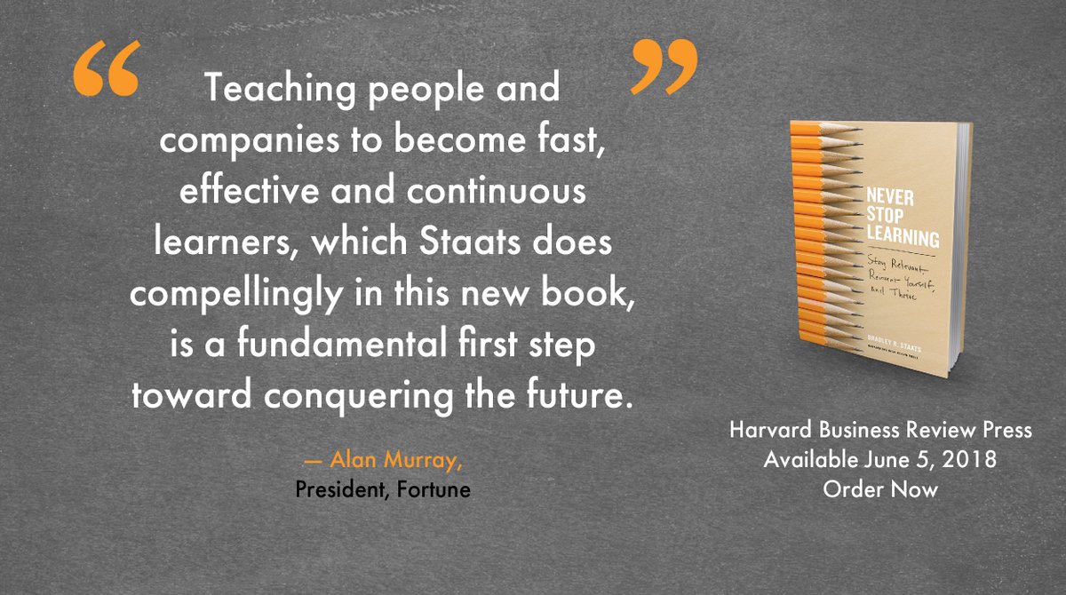In “Never Stop Learning,” <a href="/UNC/">The University of North Carolina at Chapel Hill</a> #KenanFlagler professor <a href="/brstaats/">Brad Staats</a> outlines why success requires continuous learning. Here’s what #UNC alumnus and <a href="/FortuneMagazine/">FORTUNE</a>’s <a href="/alansmurray/">Alan Murray</a> had to say about Staats’ new book. bit.ly/2t3rARx
