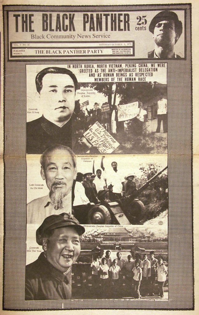 The Black Panther Party saw the DPRK as a source of inspiration for their revolutionary praxis and even sent a delegation to the DPRK to meet with President Kim Il Sung and other officials to exchange ideas.