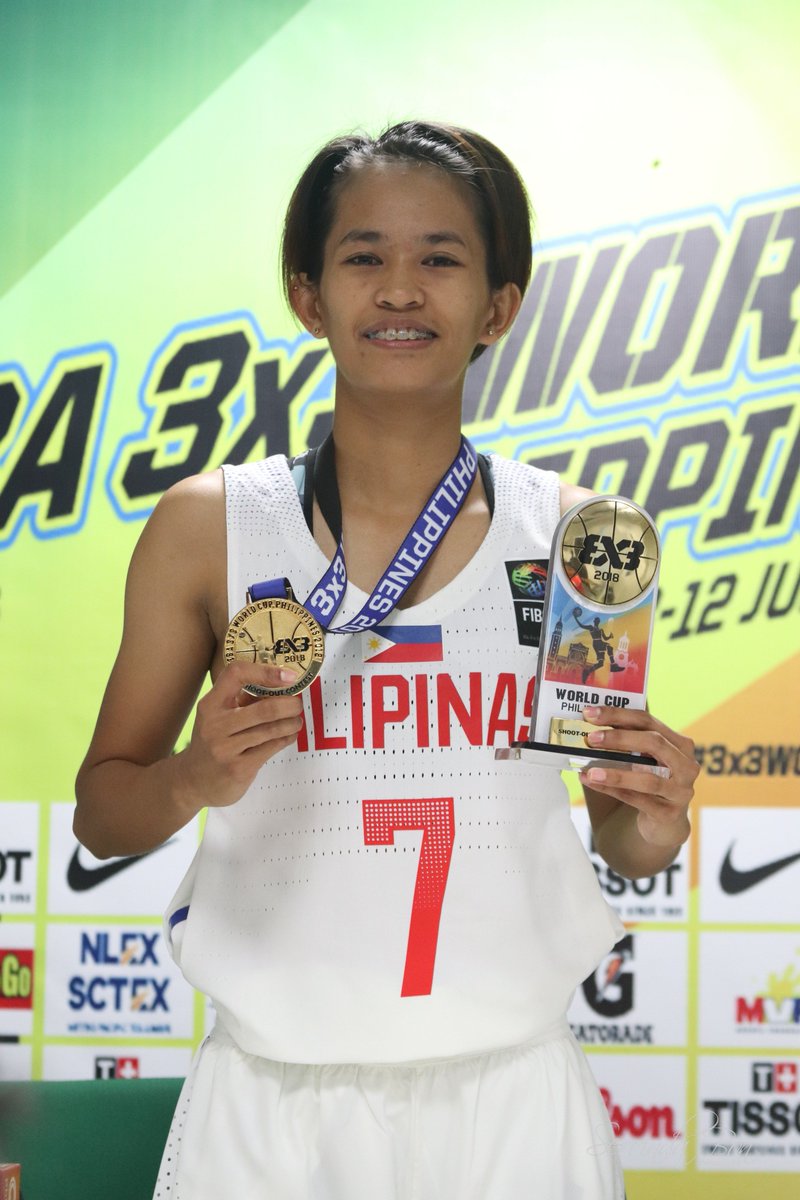 Janine Pontejos wins the first medal of the Philippines for the shoot-out competition at the 2018 FIBA 3×3 World Cup.  #FIBA3x3WC