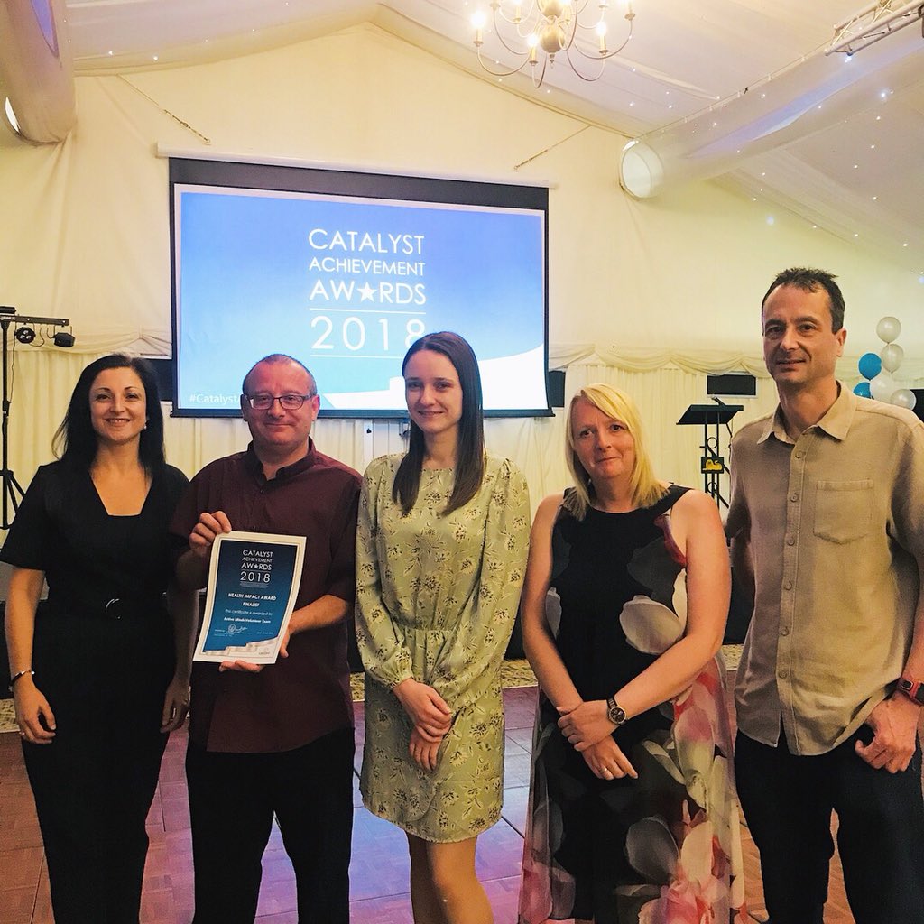 TeessideMind's tweet photo. Our well deserved #volunteers with their finalist certificate! ๐ #CatalystAA18 @CatalystComms @TeesActive https://t.co/i9NAGDO7oB