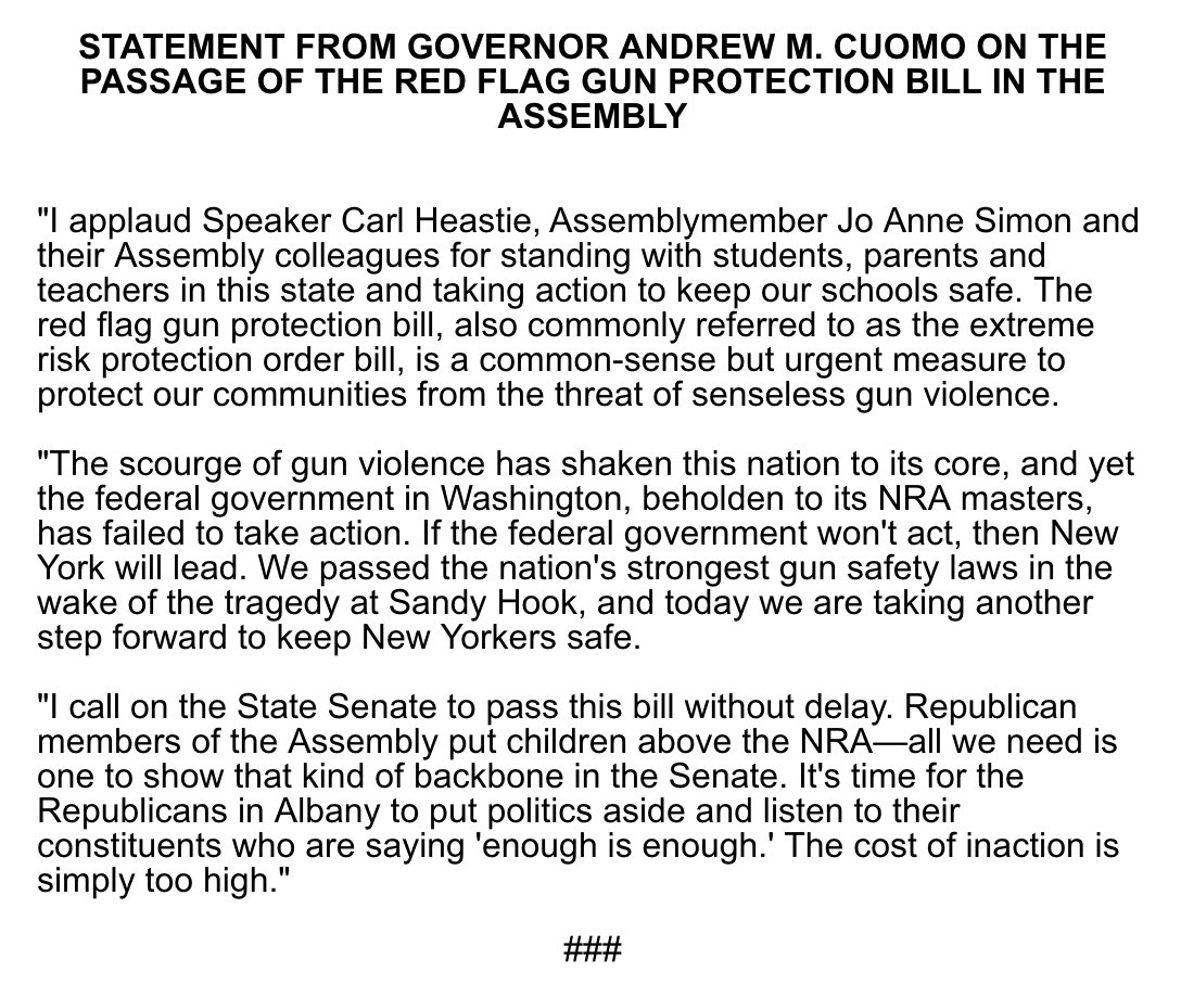 Andrew Cuomo On Twitter Breaking The Assembly Just Passed The