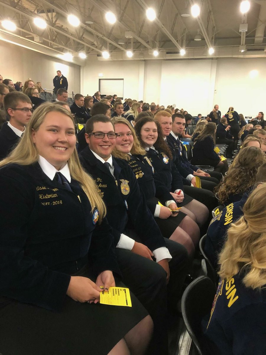 WaupunFFA's tweet photo. Waupun FFA receiving award upon award at the 2018 Wisconsin State FFA convention! 🏆Congratulations to these members. #greatkidsdoinggreatthings #liveyourwhy #icanwewill #blueandgoldstrong https://t.co/3L1iQsqUuf