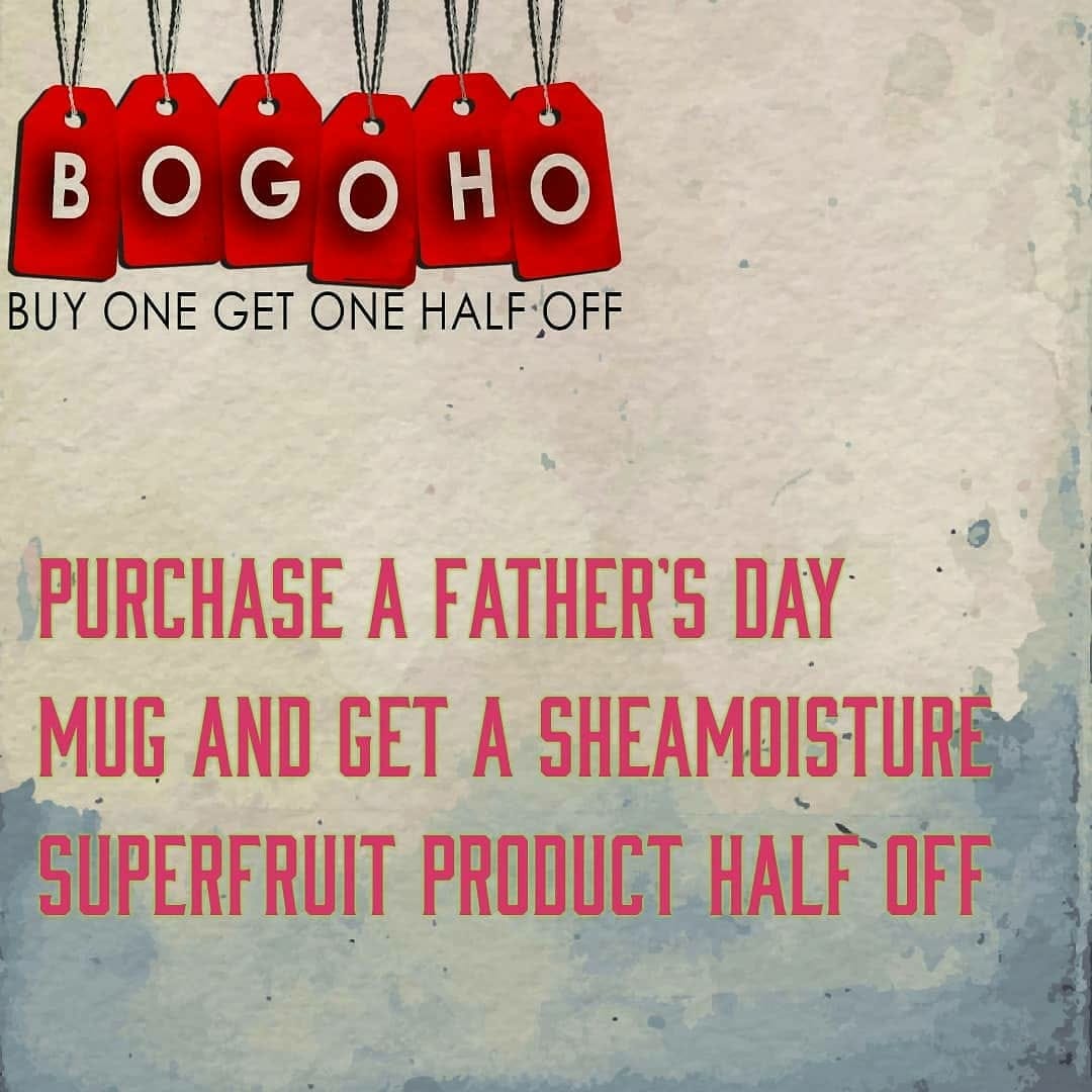 EarthElementsJA's tweet image. As part of our celebration of father's day we'll be having a BOGO sale on select Shea Moisture products. Buy a Father's day special mug and receive any of these items HALF OFF!!!! 

#fathersdaylove #earthelementslove #earthelementsja #bogo