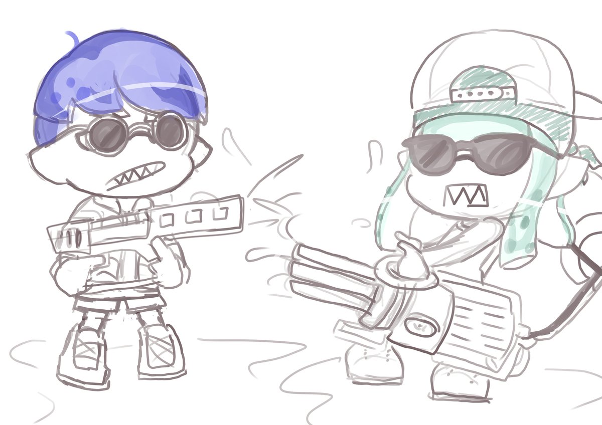 xMarzipan's tweet photo. summary of this evening @the_uglyblaster #Splatoon2 #Hydra #RapidBlaster #NintendoSwootch https://t.co/xSLP4rbC2e