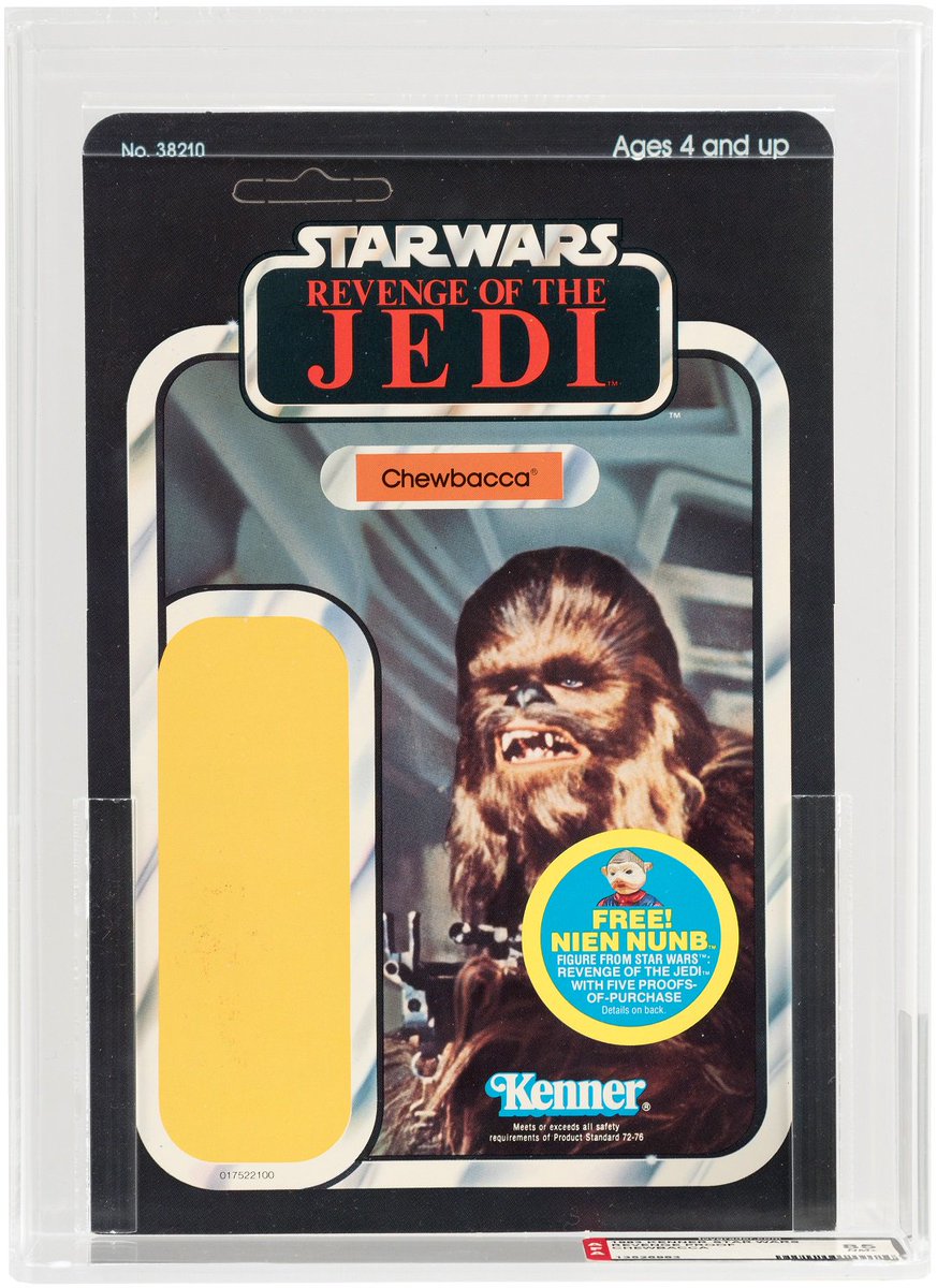 HakesAuctions's tweet photo. #Hakes224 Sneak Peek! Looking for #RevengeOfTheJedi collectibles? ✅ out this #Chewbacca #actionfigure #proofcard in the new #HakesAmericana #auction (online June 19)!
@TheWookieRoars @JoonasSuotamo #Kenner #StarWars #RusselBrantonCollection #Wookie #AFA #JediNews #StarWarsFans https://t.co/53RIcRNFb3
