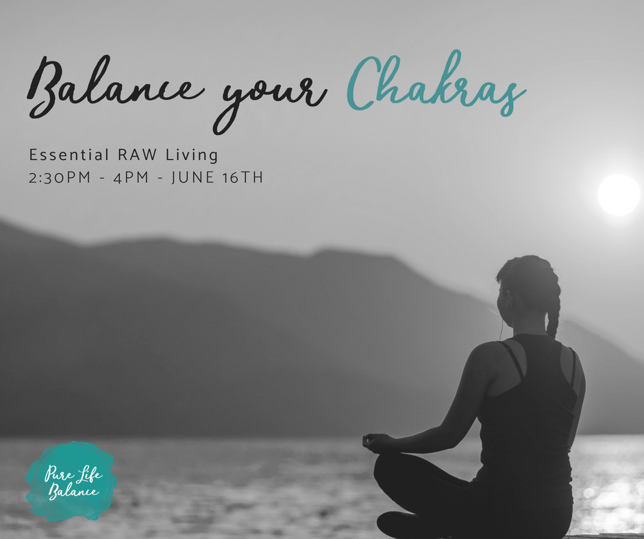 PureLifeBalance's tweet image. Chakras are the energy centres where energy flows through our body. 
We're sharing ways to bring your energy centre's into balance to live an authentic life. 

Join Essential RAW Living at Silversprings Communtiy Centre in #yyc for the Balancing Your Chakras class this weekend.