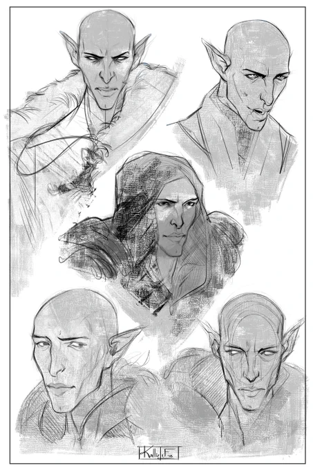 sorry, been busy with studies, but here's a sketch dump for a commission. Hope you're all well! ^_^ #dragonageinquisition #DragonAge @bioware 