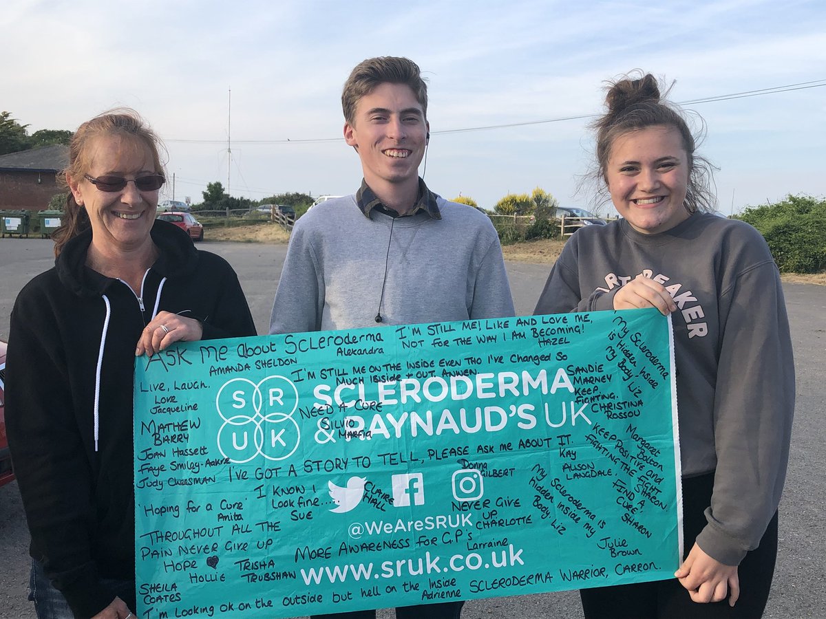 JoannaBarry8's tweet image. Day 13 walk tonight, thank you to my cousin Becky and Bethany for coming with me and even Mat joined us on his skateboard This walk is dedicated to @hollieowen11 as she had been going through a tough time lately. #KnowScleroderma #SclerodermaAwarenessMonth #100milesforScleroderma