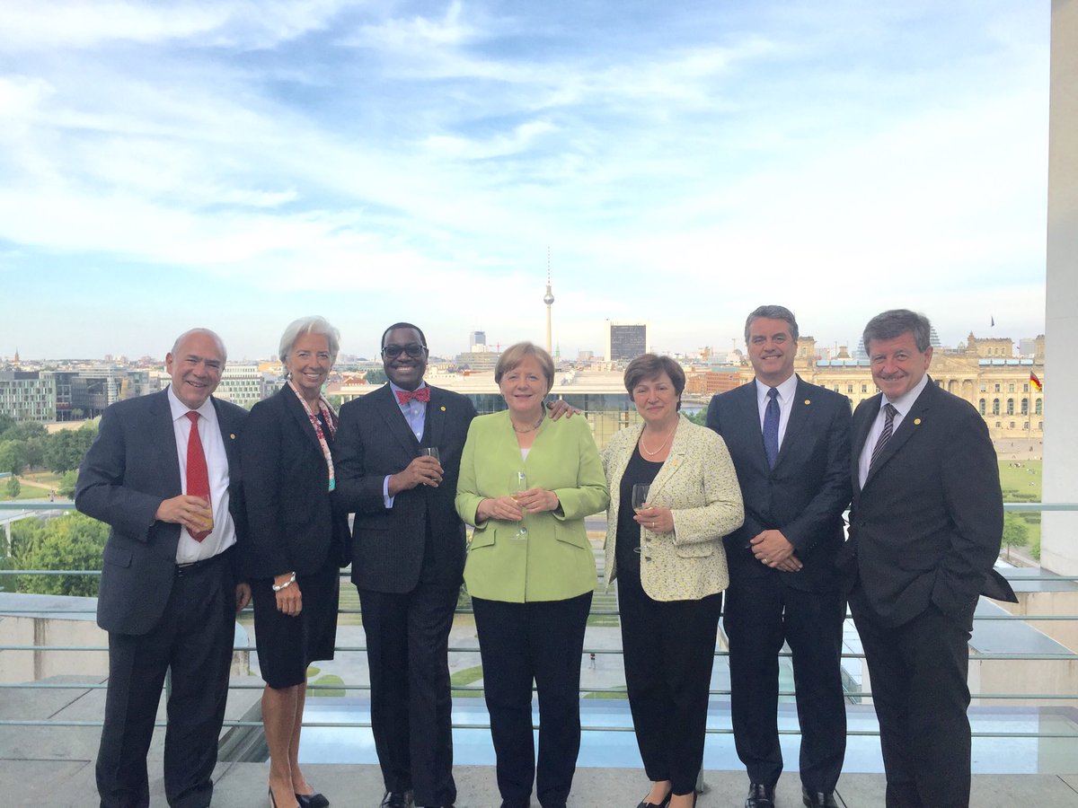 Akinwumi A. Adesina‏ meets Chancellor Angela Merkel of Germany  jaiyeorie