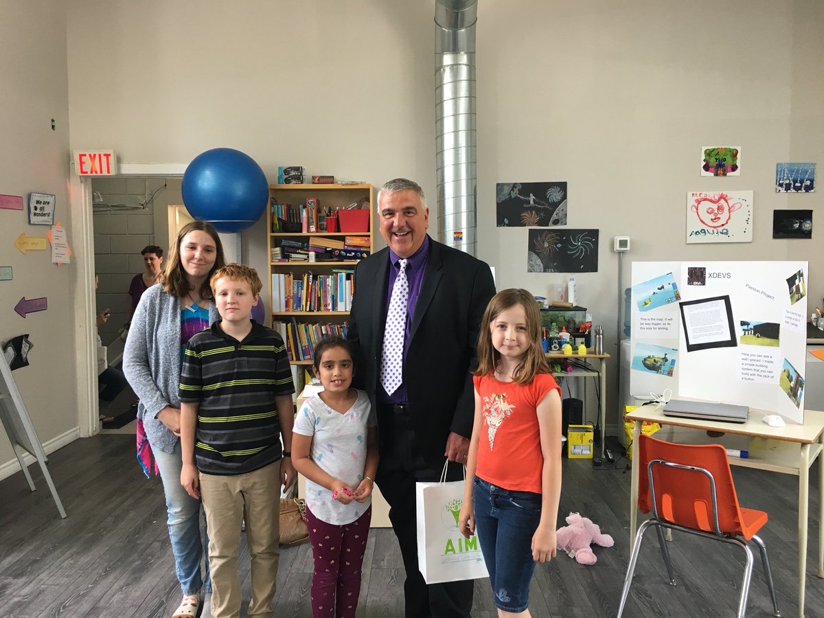 aimlearningkids's tweet photo. Special thanks to Mayor @DaveJaworsky for visiting us today! The Mayor got a sneak peak of our student business displays. The kids had a blast.
Join us tomorrow for your chance to see our Jr entrepreneurs @ 1:00! #aimkids #microschoolkw https://t.co/M0gluVshLb