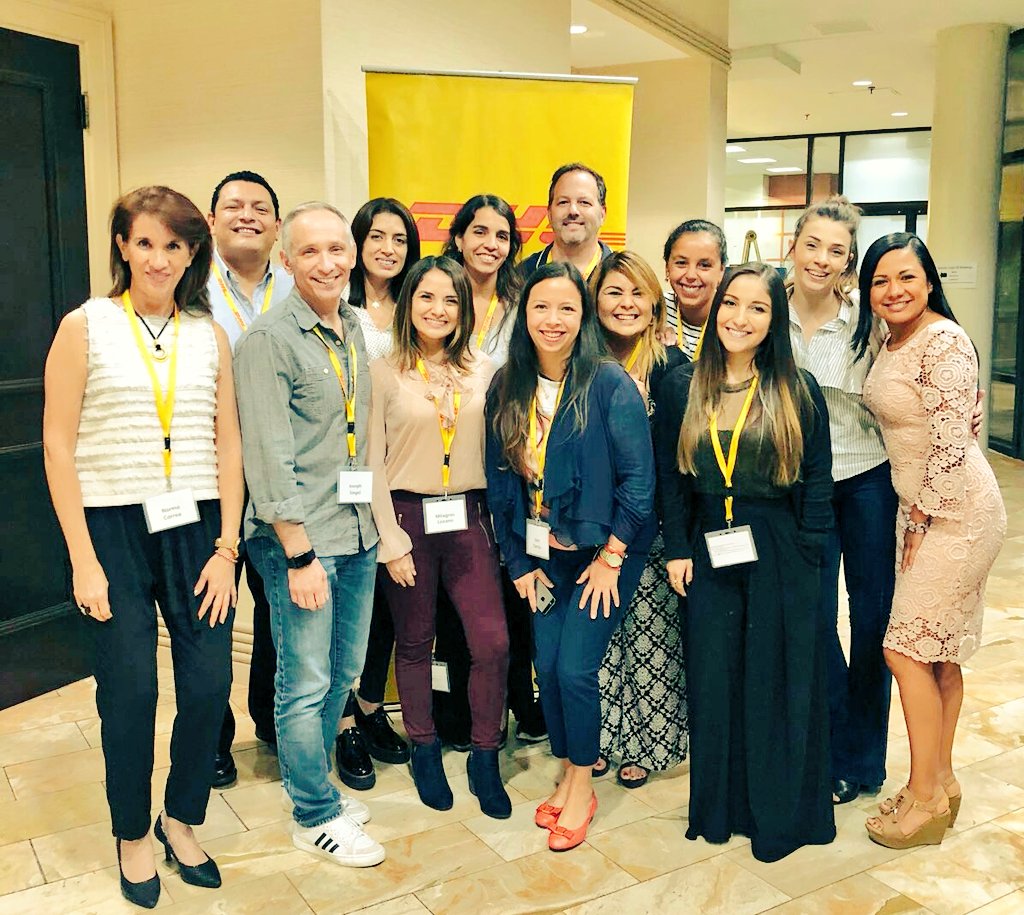 MechePerezParis's tweet photo. Some of the DHL Express Americas Communications Team, at the DHL Corporate Communications Regional Conference! #CoReAmericas #CoReCommunication #ThePowerOfYellow https://t.co/3s9QTvtgAW