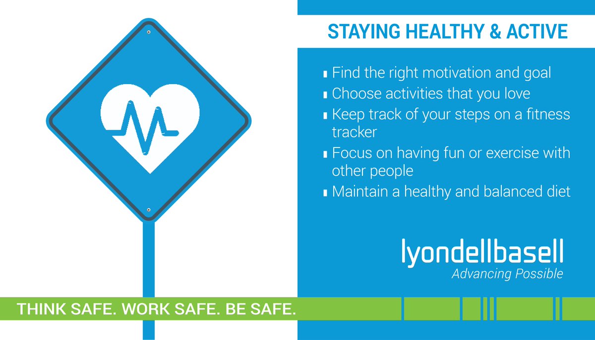 LyondellBasell's tweet photo. For #NationalSafetyMonth, our employees walked a total of 191,597,454 steps during our month-long Global Step Challenge! Way to go #TeamLYB! Share these tips and join us as we continue our commitment to staying healthy and active. #LYBProud #WellnessWednesday #Safety30 https://t.co/2FOaXJmR4O